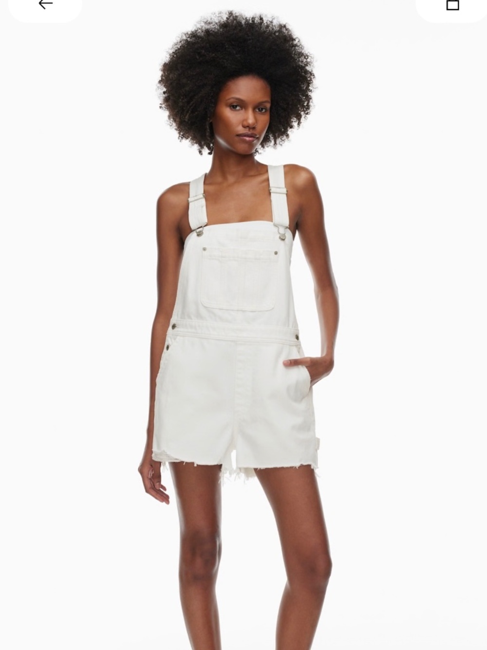 Denim Forum The 90's Silvie Baggy Shortall size M in White